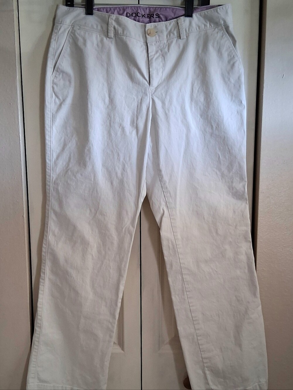 Dockers Women's White Classic Chino Pants 14M